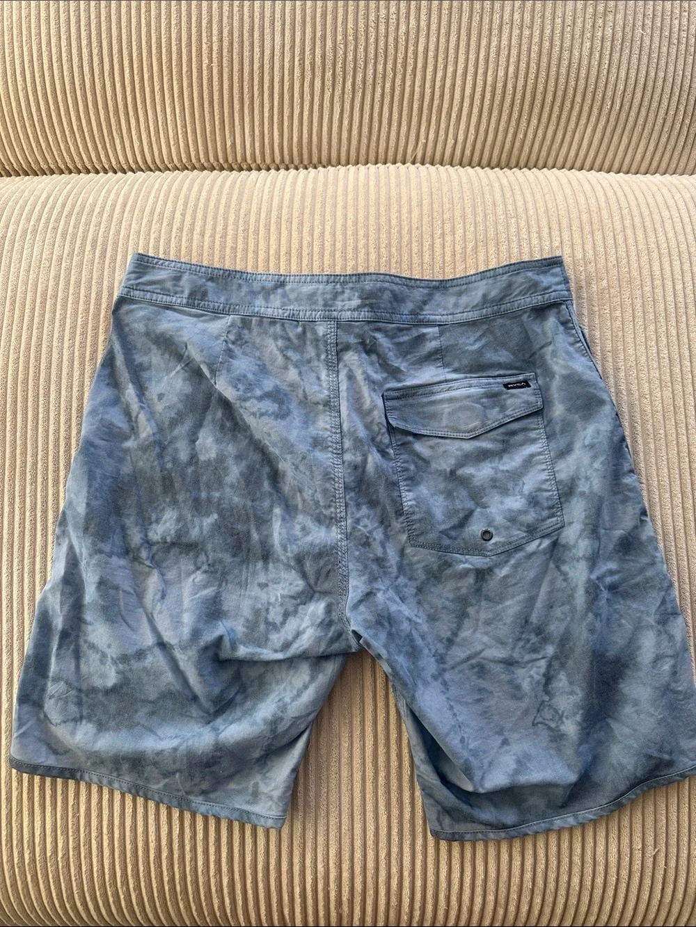 RVCA Men's Washed Blue Tie-Dye Board Shorts